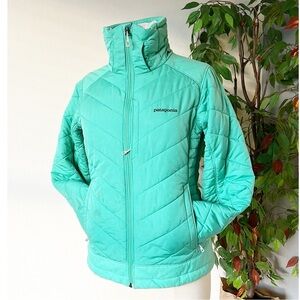 Patagonia Green Quilted  100% Polyester Full Zip Ski Jacket Size S